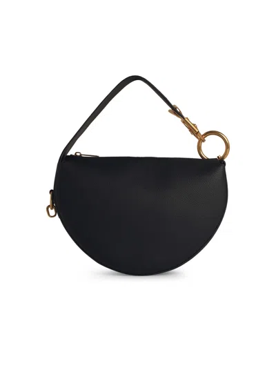 BURBERRY BURBERRY 'KNIGHT' BLACK LEATHER BAG WOMEN