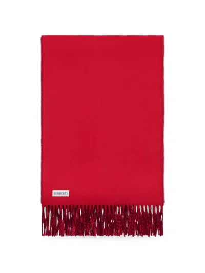 Burberry Knight Cashmere Scarf In 红色
