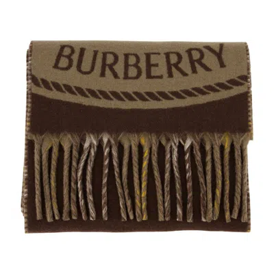 Burberry Knight Chck Scarf In Brown
