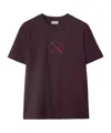 Burberry Knight Check T-shirt In Burgundy