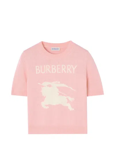 Burberry Kids' Knight Cotton-wool Top In Pink
