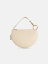 Burberry 'knight' Cream Leather Bag In Cream