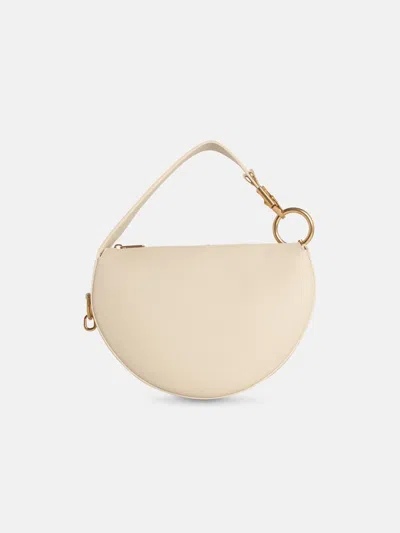 Burberry 'knight' Cream Leather Bag