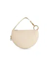 Burberry Ivory Leather Knight Arc Handbag In Beige