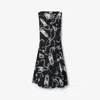 Burberry Knight Hardware Flared Dress In Silver/black