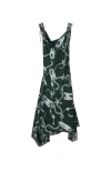Burberry Knight Hardware-print Dress In Silver/green