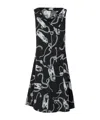 Burberry Knight Hardware Flared Dress In Black