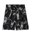Burberry Chain-link Print Knee-length Shorts In Silver