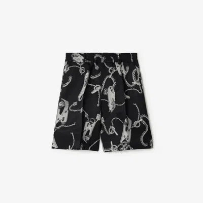 BURBERRY BURBERRY KNIGHT HARDWARE TRICOTINE SHORTS
