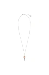 Burberry Knight Heart Charm Necklace In Metallic