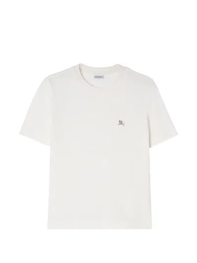 Burberry Cotton Crystal-embellished Knight T-shirt In White
