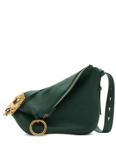 Burberry Knight Leather Crossbody Bag In Green