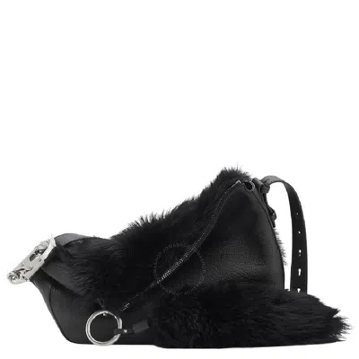 BURBERRY BURBERRY KNIGHT LEATHER SHOULDER BAG