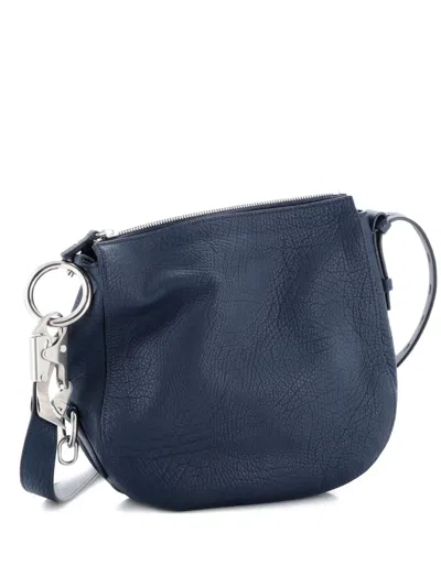 Pre-owned Burberry Knight Leather Small Shoulder Bag In Blue