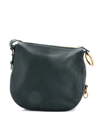 Pre-owned Burberry Knight Leather Small Shoulder Bag In Green
