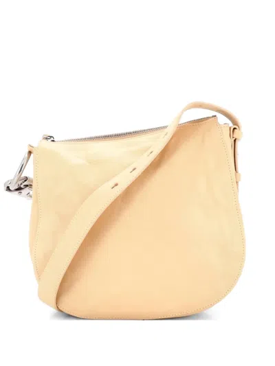 Pre-owned Burberry Knight Leather Small Shoulder Bag In Neutral