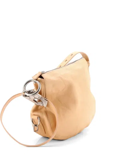 Pre-owned Burberry Knight Leather Small Shoulder Bag In Neutral
