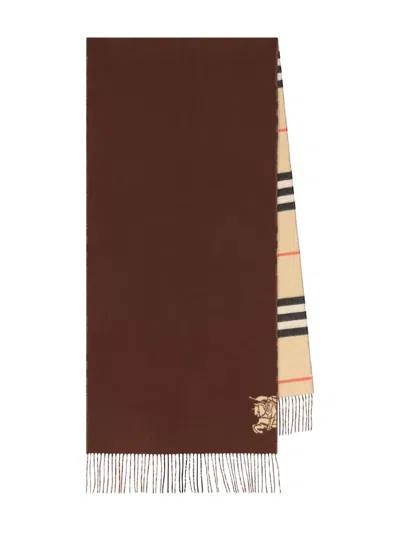 BURBERRY KNIGHT-LOGO CHECK SCARF