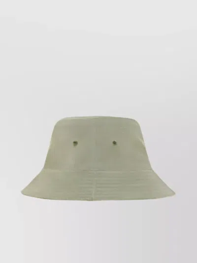 Burberry Knight Logo Cotton Bucket Hat In Green