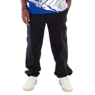 Burberry Knight Motif Cotton Track Pants In Black