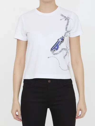 Burberry Knight Motif T-shirt In White