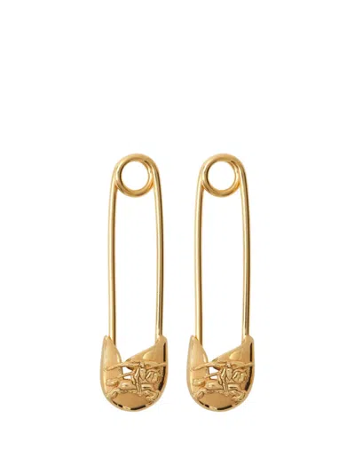 Burberry Knight Pin Earrings In Gold