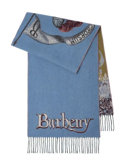 BURBERRY KNIGHT PORTRAIT CASHMERE SCARF
