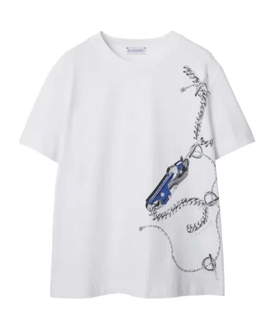 BURBERRY BURBERRY KNIGHT-PRINTED CREWNECK T-SHIRT
