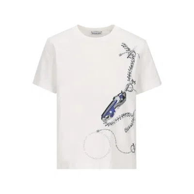 BURBERRY BURBERRY KNIGHT-PRINTED CREWNECK COTTON T-SHIRT