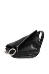 Burberry Black Leather Knight Small Shoulder Bag In Black