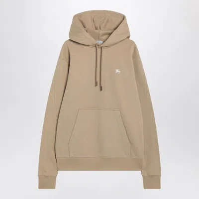 Burberry Knight Stamp Hoodie With Front Pocket In Nude