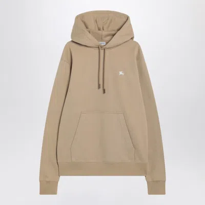 Burberry Knight Stamp Hoodie With Front Pocket In Nude