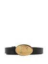 Burberry Thin Reversible Leather Oval Knight Stamp Belt