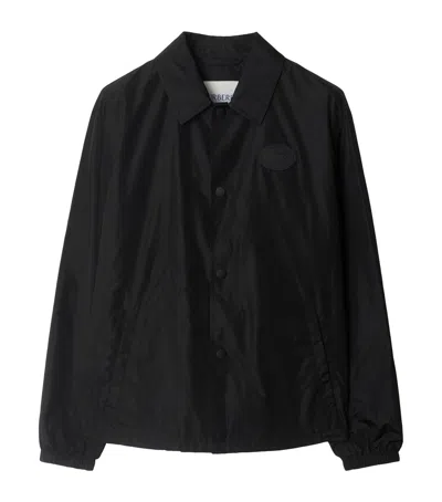 Burberry Knight Stamp Coach Jacket In Black