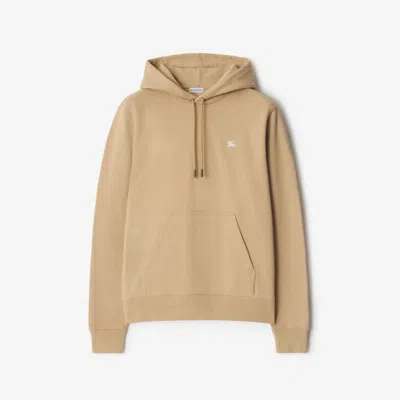 Burberry Knight Stamp Hoodie With Front Pocket In Nude