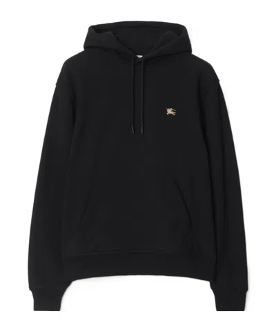BURBERRY BURBERRY LOGO EMBROIDERED DRAWSTRING HOODIE