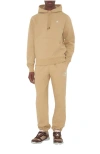 Burberry Knight Stamp Cotton Hoodie In Nude