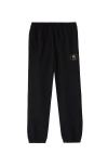 Burberry Knight Stamp Cotton Jogging Pants In Black