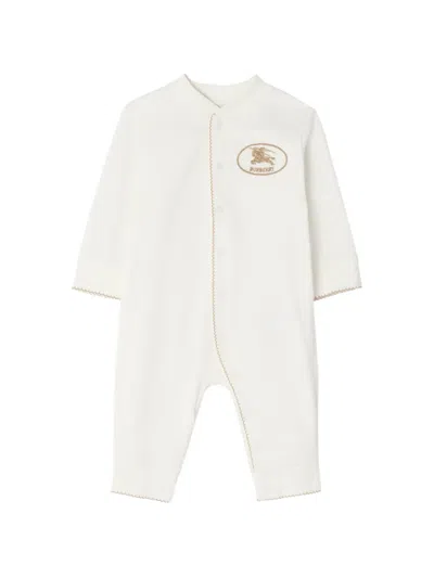 Burberry Babies' Knight Stamp Cotton Jumpsuit In Multi