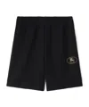Burberry Cotton Bermuda Shorts With Back Pocket And Elastic Waistband In Black