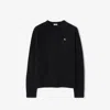 Burberry Cotton Sweatshirt With Logo Embroidery In Black