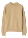 Burberry Knight-stamp Cotton Sweatshirt In Neutral