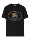 Burberry Mens Brand-print Crewneck Cotton-jersey T-shirt Black Xl