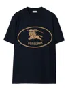 Burberry Mens Brand-print Crewneck Cotton-jersey T-shirt Black Xl