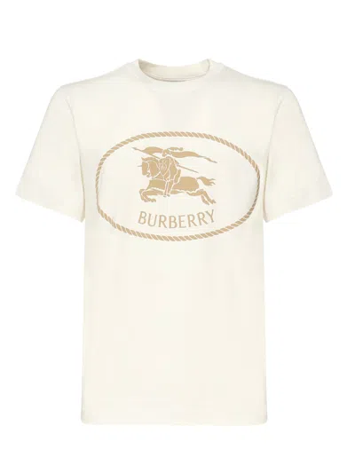 Burberry Knight Stamp T-shirt In White
