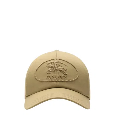Burberry Knight Stamp Gabardine Baseball Cap In Hamper