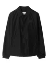 Burberry Knight Stamp Nylon Track Jacket Jackets Black In Black