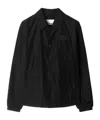 Burberry Knight Stamp Nylon Track Jacket Jackets Black In Black