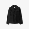Burberry Knight Stamp Nylon Track Jacket Jackets Black In Black