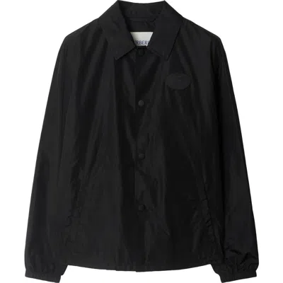 Burberry Knight Stamp Nylon Track Jacket Jackets Black